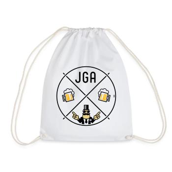Signe de main du marié pour enterrement de vie de garçon Cercle de bière POS 3C - Sac de sport léger - blanc - Devant