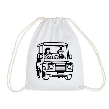 safari - Drawstring Bag - white - Front