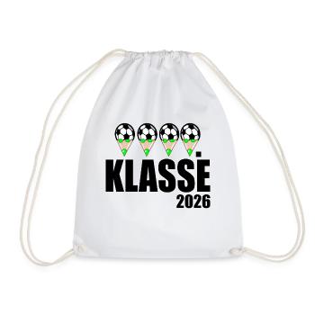 Fußball 4. Klasse 2026 - Turnbeutel - Weiß - Vorne