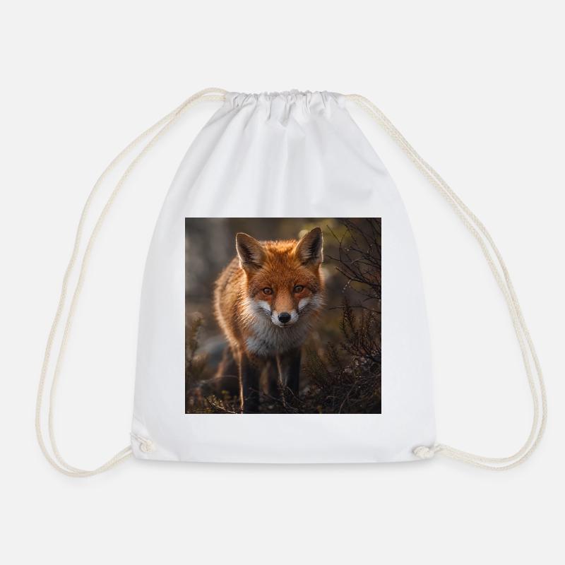 Fuchs in einer Waldlichtung - Turnbeutel - Weiß