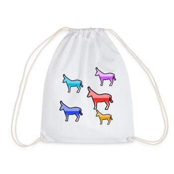 âne - Sac de sport léger - blanc - Devant