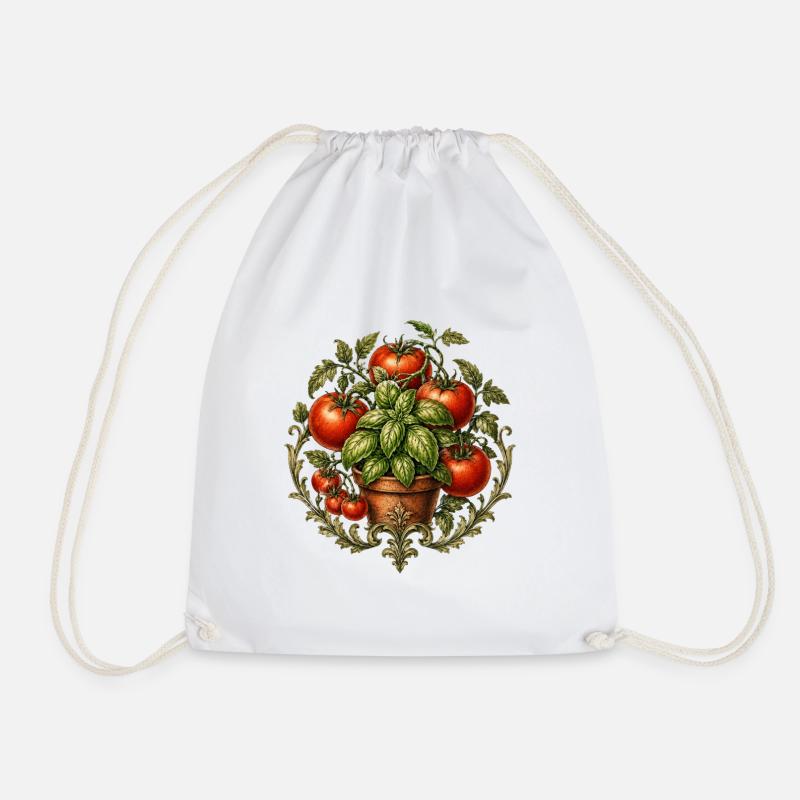 Tomates et basilic - Sac de sport léger - blanc