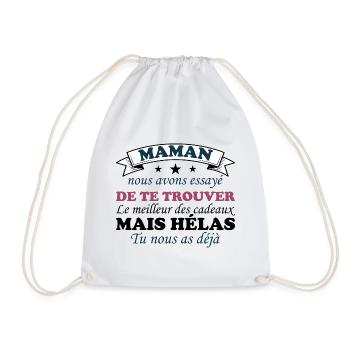 Maman nous avons essayé de te trouver cadeau - Sac de sport léger - blanc - Devant