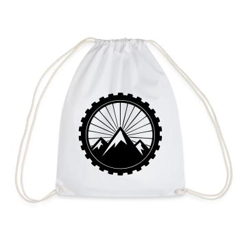Logo du pneu VTT Gravel Bike Mountains - Sac de sport léger - blanc - Devant
