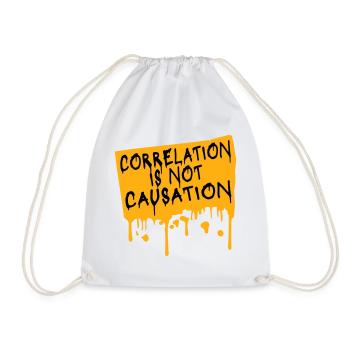 Correlation Is Not Causation Nerd Wissenschaft - Turnbeutel - Weiß - Vorne