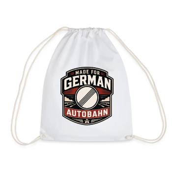 Made for German Autobahn - Turnbeutel - Weiß - Vorne