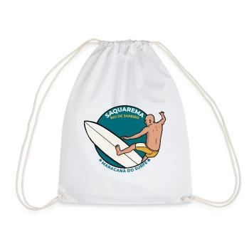 Saquarema Brazil Maracana do Surfe Rio de Janeiro - Drawstring Bag - white - Front