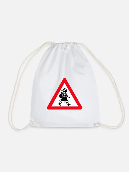 Weihnachtsfrau crossing - Turnbeutel - Weiß