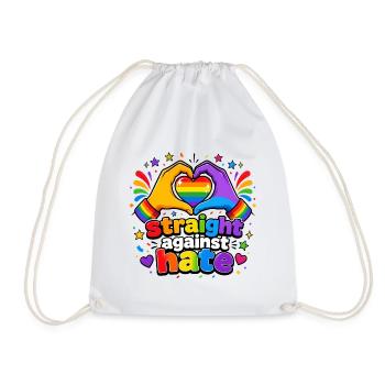 Droit contre la haine Arc en ciel Fierté Égalité - Sac de sport léger - blanc - Devant