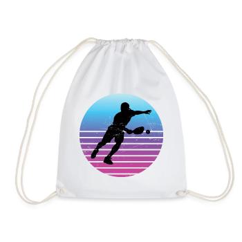 Pickleballer gift idea for pickleball fans - Drawstring Bag - white - Front