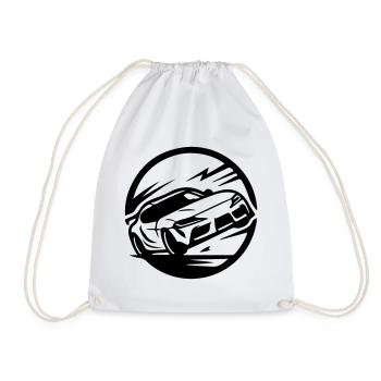 Car Racing Car Car Racing - Drawstring Bag - white - Front
