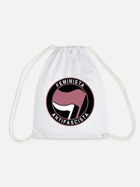 Feminista Antifascista Feminismus Statement - Turnbeutel - Weiß