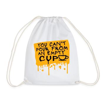 On ne peut pas verser dans un gobelet vide Soins personnels - Sac de sport léger - blanc - Devant