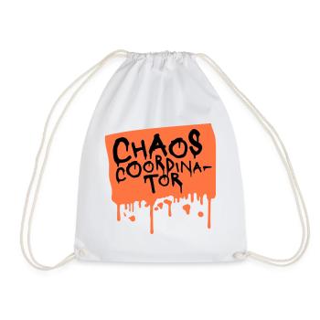 Chaos Coordinator Lustig Titel Eltern Lehrer Logo - Turnbeutel - Weiß - Vorne