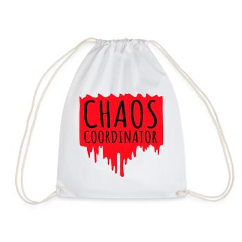 Chaos Coordinator Lustig Titel Eltern Lehrer Logo - Turnbeutel - Weiß - Vorne