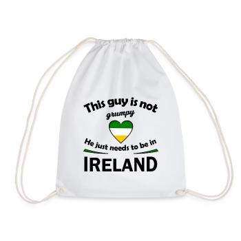 Herzflagge Grün Weiß Gelb Irland - Turnbeutel - Weiß - Vorne