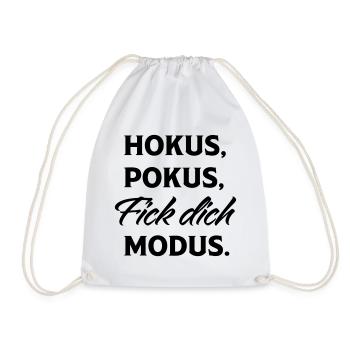 Hocus Pocus Fuck You Mode Saying - Drawstring Bag - white - Front