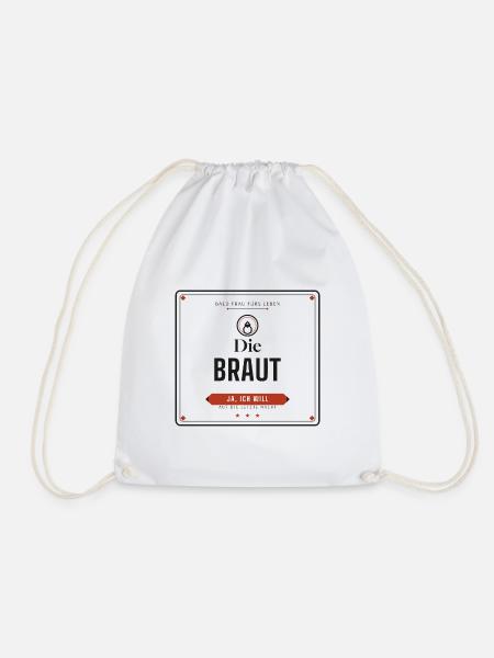 Die Braut – JGA Junggesellinnenabschied - Turnbeutel - Weiß