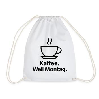 Kaffee Montagstimmung Logo - Turnbeutel - Weiß - Vorne