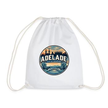 Retro Adelaide River Torrens Reiseabzeichen - Turnbeutel - Weiß - Vorne