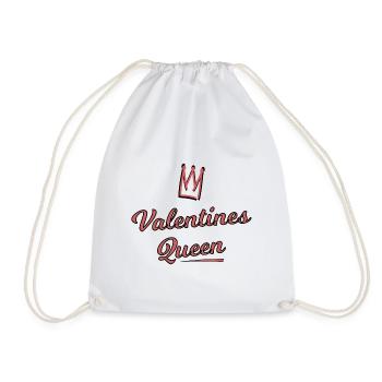 Valentines Queen Script Crown - Turnbeutel - Weiß - Vorne