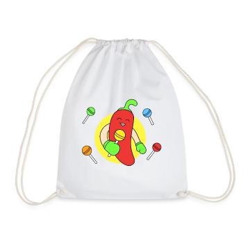Le chili mange des bonbons - Sac de sport léger - blanc - Devant