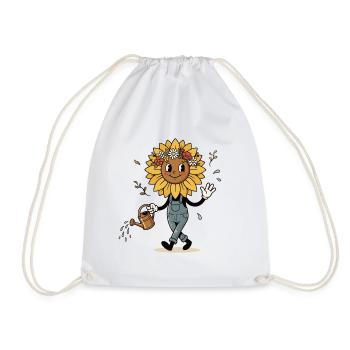 Tournesol vintage Gardener au look rétro - Sac de sport léger - blanc - Devant