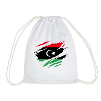 Libya Libyan Flag - Drawstring Bag - white - Front