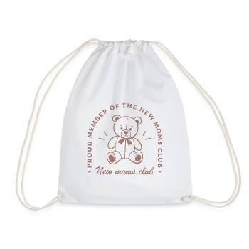 New mom first mothers day - Drawstring Bag - white - Front