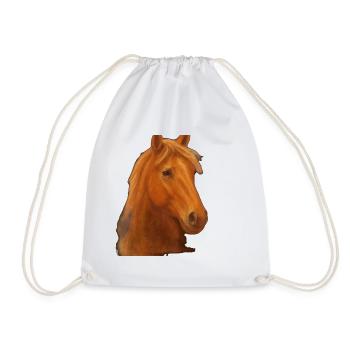 Pastel Horse - Drawstring Bag - white - Front