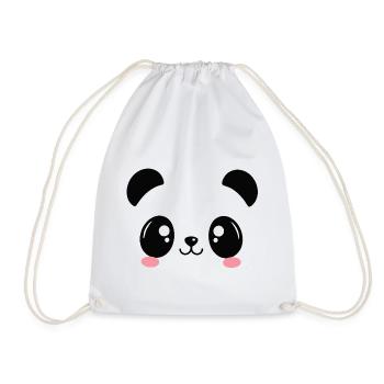 T-shirt Panda Mignon Style Kawaii - Sac de sport léger - blanc - Devant