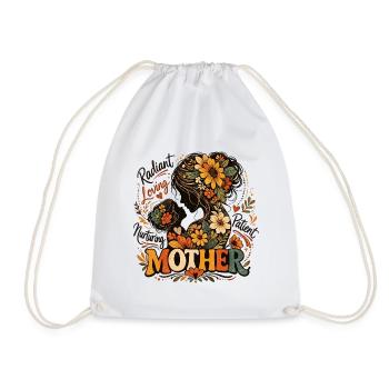 Silhouette de fleurs de la Mère radieuse - Sac de sport léger - blanc - Devant