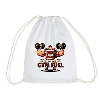 Gym Fuel 5h Haltérophile de café de l’équipe - Sac de sport léger - blanc - Devant