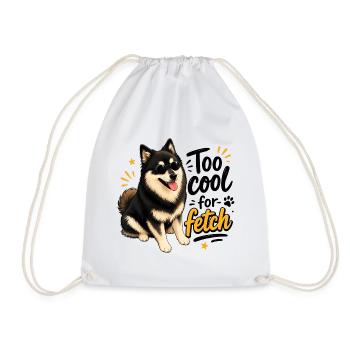 Too Cool Finnish Lapphund - Drawstring Bag - white - Front