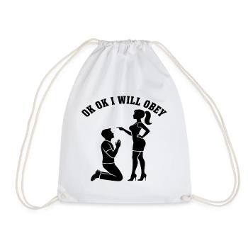 Obéissance de la proposition de mariage à genoux - Sac de sport léger - blanc - Devant