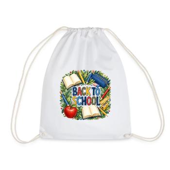 Livres et fournitures de rentrée scolaire - Sac de sport léger - blanc - Devant