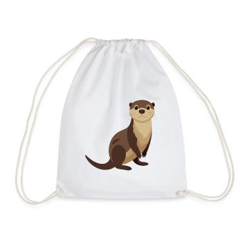 Otter - Turnbeutel - Weiß - Vorne