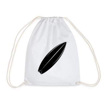 Surfboard - Drawstring Bag - white - Front