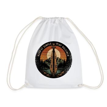 Dulcimer Musicien de Dulcimer Instrument pincé - Sac de sport léger - blanc - Devant