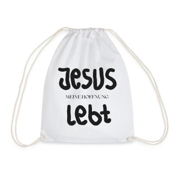 Jesus Meine Hoffnung Lebt - Turnbeutel - Weiß - Vorne