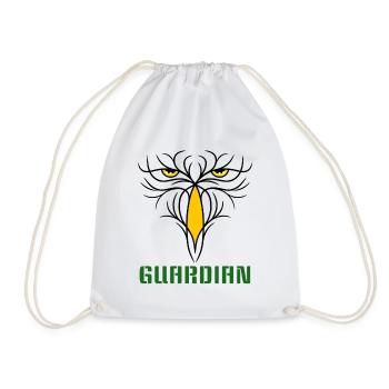 GUARDIAN - Stylisches Raubvogel - Design - Turnbeutel - Weiß - Vorne