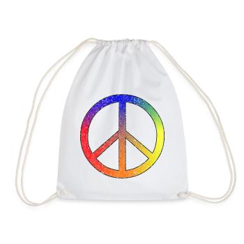 Frieden in Regenbogenfarben - Turnbeutel - Weiß - Vorne