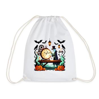 Steampunk Ghost Uhrmacher Halloween - Turnbeutel - Weiß - Vorne