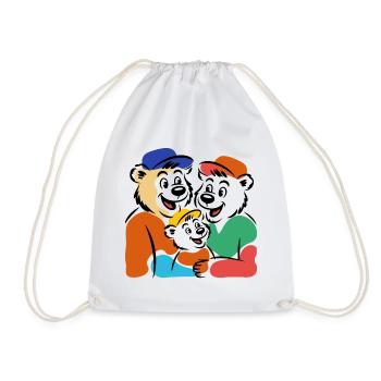 Bear family - Drawstring Bag - white - Front