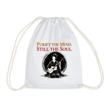 Purify The Mind Still The Soul Geisha Japanese Art - Drawstring Bag - white - Front