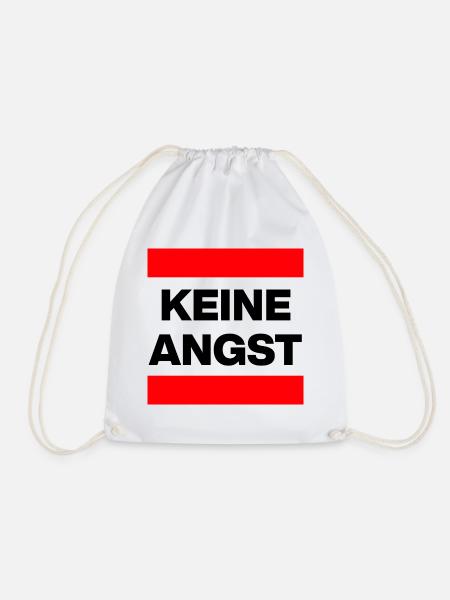 KEINE ANGST NIE WIEDER IST JETZT, NO NZS, REDE - Turnbeutel - Weiß
