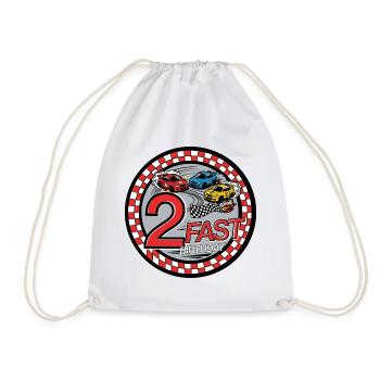2 Almost Birthday Racing Fun - Drawstring Bag - white - Front