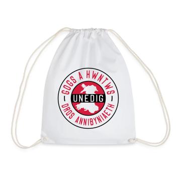 Gogs A Hwntws Unedig Dros Annibyniaeth - Drawstring Bag - white - Front