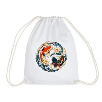 KoiKreis Lotus YinYang - Turnbeutel - Weiß - Vorne