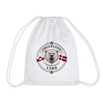 Greenland, Danish since 1380 - Drawstring Bag - white - Front
